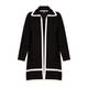 Yoek Long Cardigan Black and White