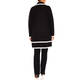 Yoek Long Cardigan Black and White