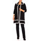 Yoek Long Cardigan Black and White