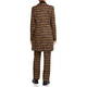 Yoek Aztec Print Long Jacket Bronze