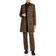 Yoek Aztec Print Long Jacket Bronze