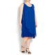 YOEK royal blue chiffon duster coat and dress ensemble