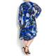 YOEK royal blue chiffon duster coat and dress ensemble