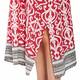 YOEK LINEN TILE PRINT DRESS RED