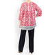 YOEK TILE PRINT TUNIC RED