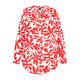 Yoek 100% Linen Shirt Floral Red And White