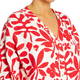 Yoek 100% Linen Shirt Floral Red And White