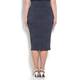 YOEK navy spot print jersey pencil SKIRT