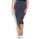 YOEK navy spot print jersey pencil SKIRT