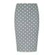 Yoek grey polka dot pencil SKIRT