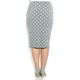 Yoek grey polka dot pencil SKIRT