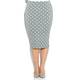 Yoek grey polka dot pencil SKIRT