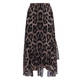 YOEK TIERED SKIRT LEOPARD