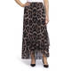 YOEK TIERED SKIRT LEOPARD