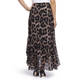 YOEK TIERED SKIRT LEOPARD