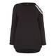 YOEK cold shoulder embellished black SWEATER