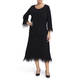 YOEK FEATHER TRIM OUTFIT BLACK