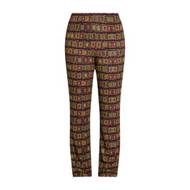 Yoek Aztec Print Trouser Bronze - Plus Size Collection