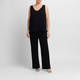 Yoek Plisse Jersey Trousers Black