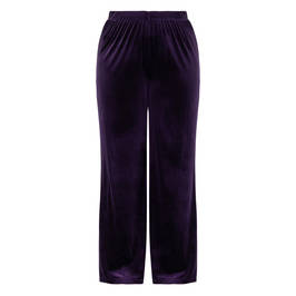 Yoek Velour Trousers Purple  - Plus Size Collection