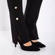 YOEK BLACK TROUSERS WITH GOLD SIDE BUTTONS
