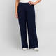 Yoek Cotton Jersey Pull On Trousers Navy 