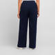 Yoek Cotton Jersey Pull On Trousers Navy 