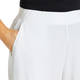 Yoek Pull on Wide Leg Stretch Jersey Trouser White