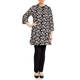 YOEK STRETCH JERSEY WILLOW PRINT TUNIC