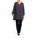 Yoek Moroccan Print Tunic Cobalt and Brown