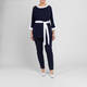 Yoek Belted Tunic Navy