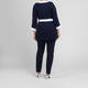 Yoek Belted Tunic Navy