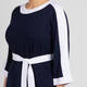 Yoek Belted Tunic Navy