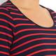 YOEK Navy & Red Breton stripe cotton-jersey Tunic