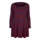 YOEK Navy & Red Breton stripe cotton-jersey Tunic