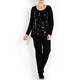 YOEK BLACK TUNIC WITH LARGE SEQUINS