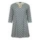 YOEK GREY POLKA DOT TUNIC WITH EMBELLISHED NECKLINE