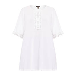 Yoek Stretch Jersey Tunic White  - Plus Size Collection