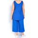 YOEK LINEN VEST COBALT