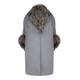 YOEK FUR TRIM PURE CASHMERE COAT