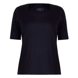 ZAIDA ROUND NECK T-SHIRT BLACK - Plus Size Collection
