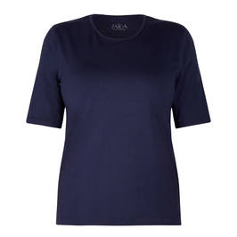 ZAIDA STRETCH JERSEY T-SHIRT NAVY - Plus Size Collection