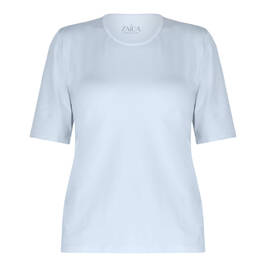 ZAIDA STRETCH JERSEY T-SHIRT PALE BLUE - Plus Size Collection