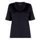 ZAIDA STRETCH JERSEY T-SHIRT BLACK