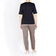 ZAIDA STRETCH JERSEY T-SHIRT BLACK