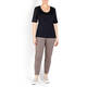 ZAIDA STRETCH JERSEY T-SHIRT BLACK