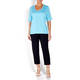 ZAIDA JERSEY TOP TURQUOISE 