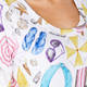 ZAIDA RIBBED SEASIDE PRINT T-SHIRT