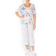 ZAIDA RIBBED SEASIDE PRINT T-SHIRT