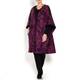 ZUZA-BART purple single button oversize CAPE coat